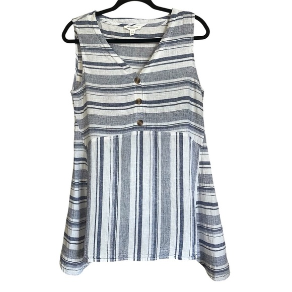 Beachlunchlounge Sleeveless Tunic Top Cotton Linen Blend Size Medium - Picture 1 of 6